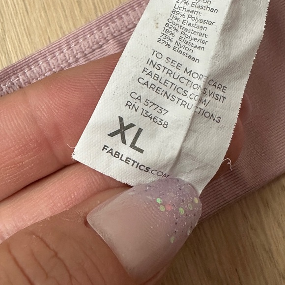 Fabletics Ellie Zip-Up No Bounce Sports Bra Light Mauve High Impact Size XL - Picture 4 of 7